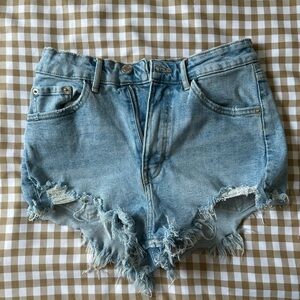 Zara Light Blue Denim Trousers